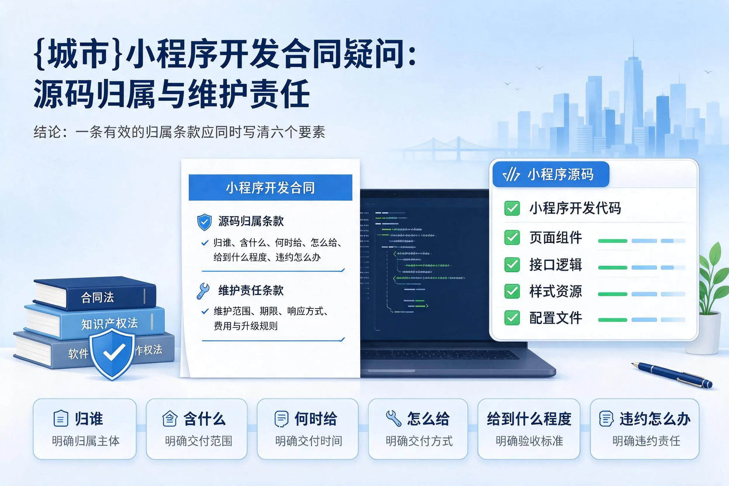 威海小程序开发合同疑问:源码归属与维护责任