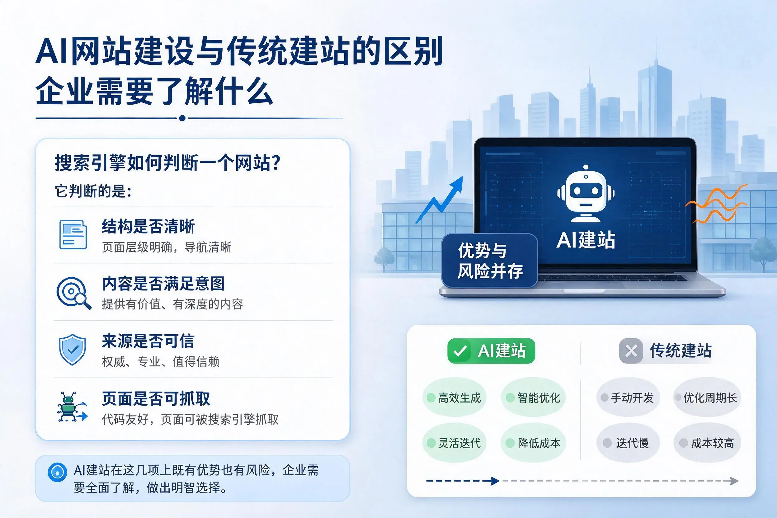 AI网站建设与传统建站的区别，威海企业需要了解什么