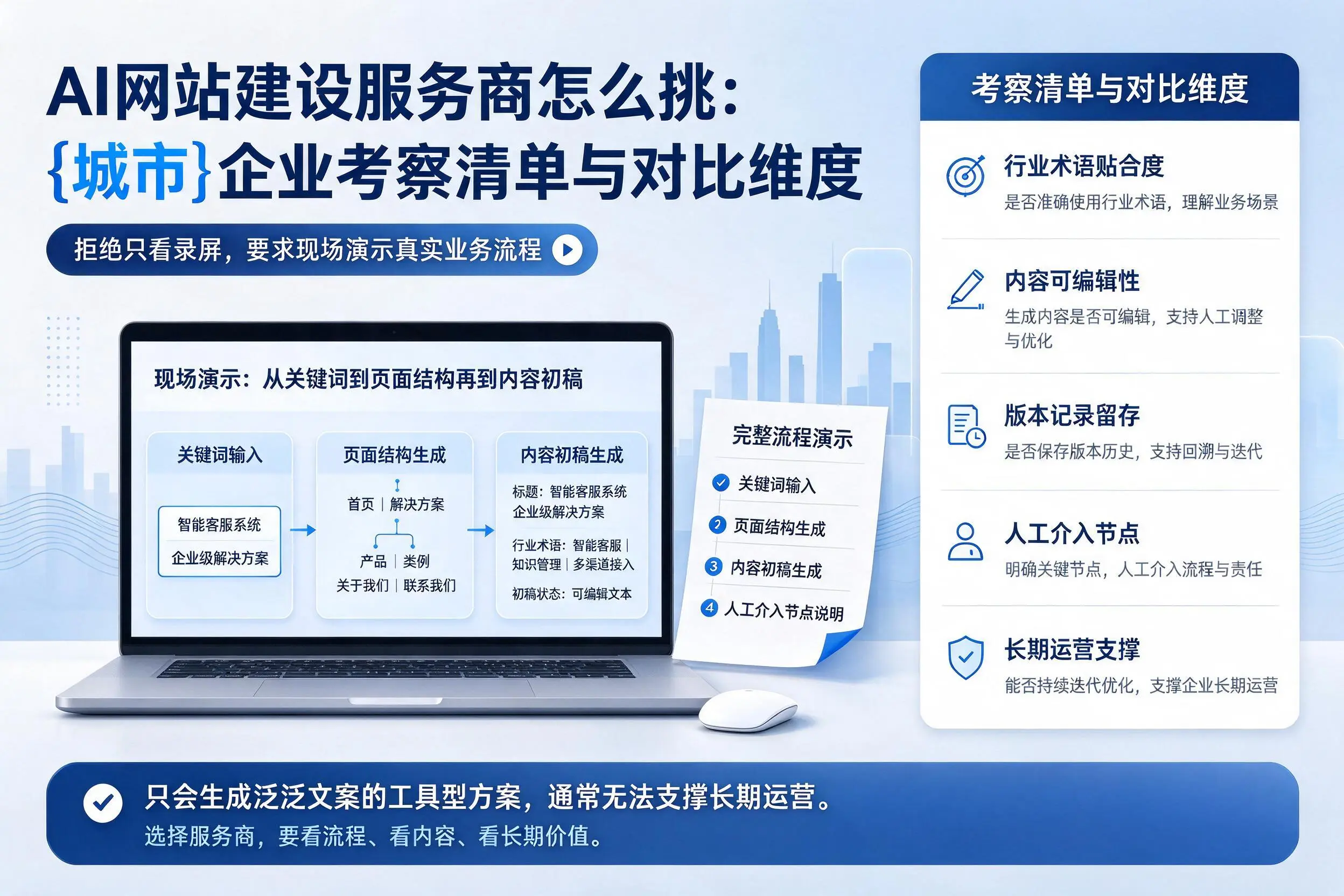 AI网站建设服务商怎么挑：威海企业考察清单与对比维度