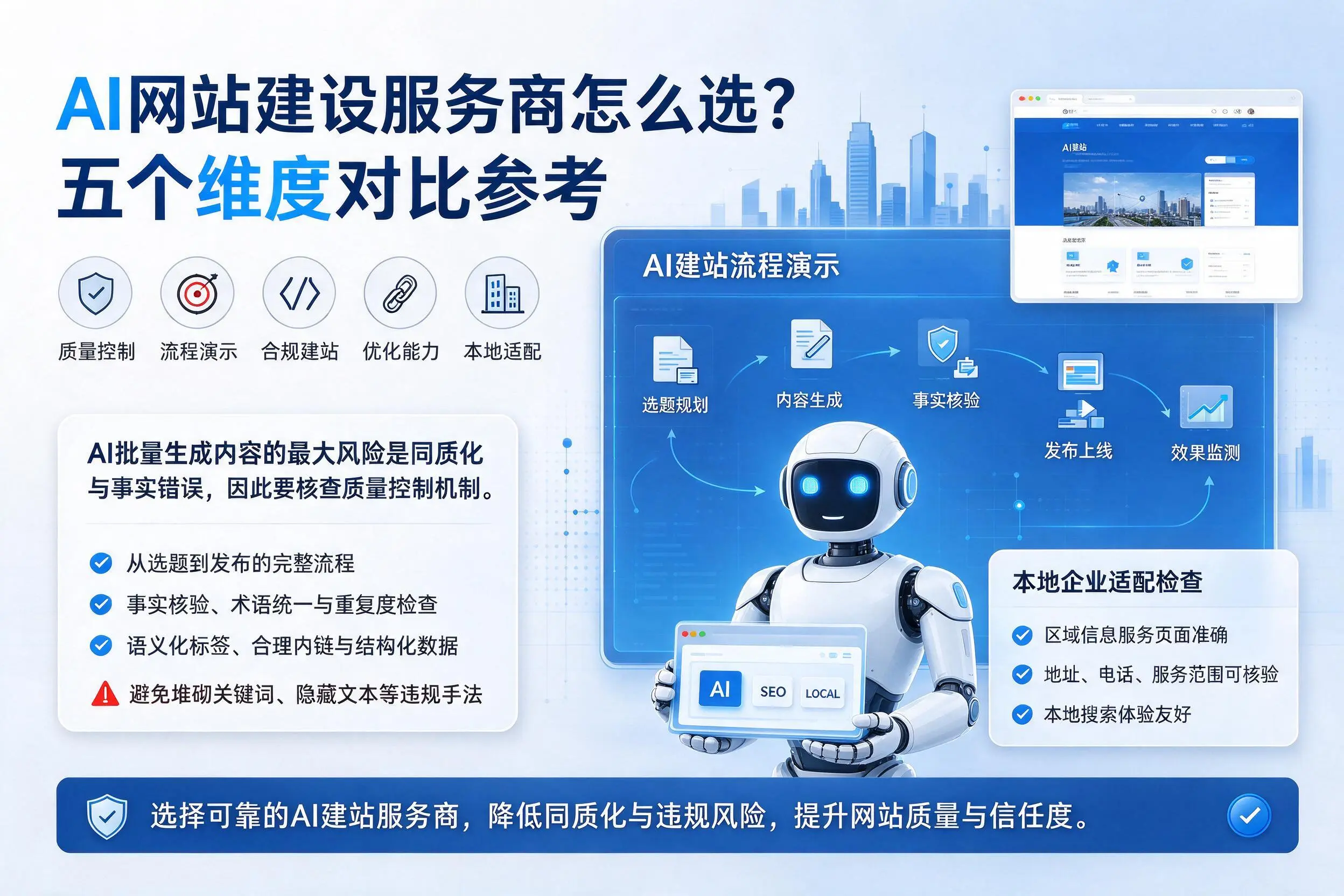 威海AI网站建设服务商怎么选?五个维度对比参考